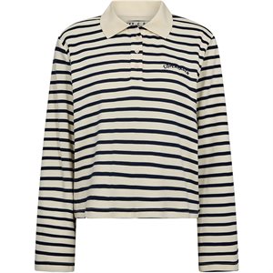 Ivy Copenhagen - IVY-Stix LS Polo - Hvid/Navy